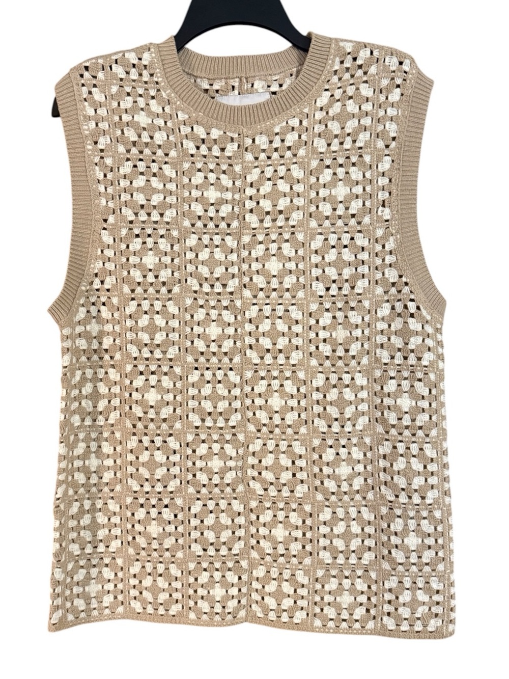 PacSun Beige Crochet Sleeveless Tank